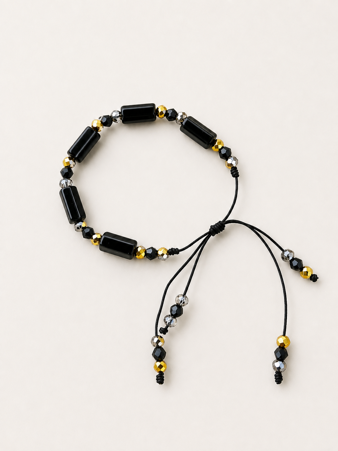 Black Gold Tie Bracelet