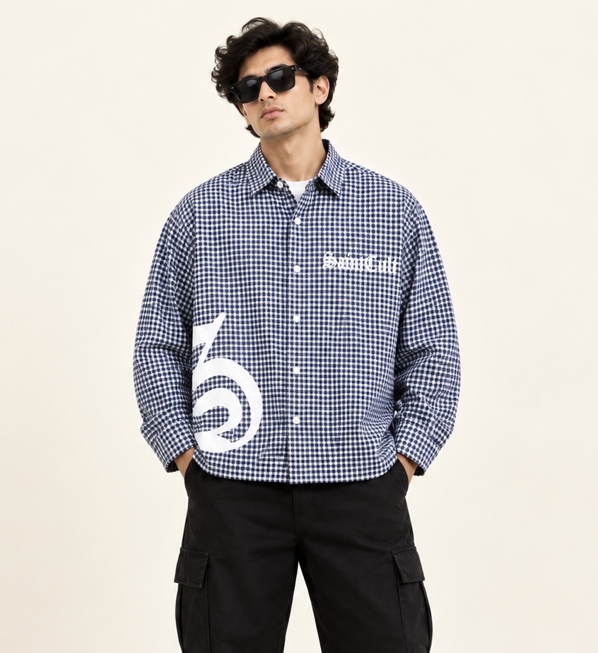 Saintcult Boxy Shirt Blue thumbnail 2