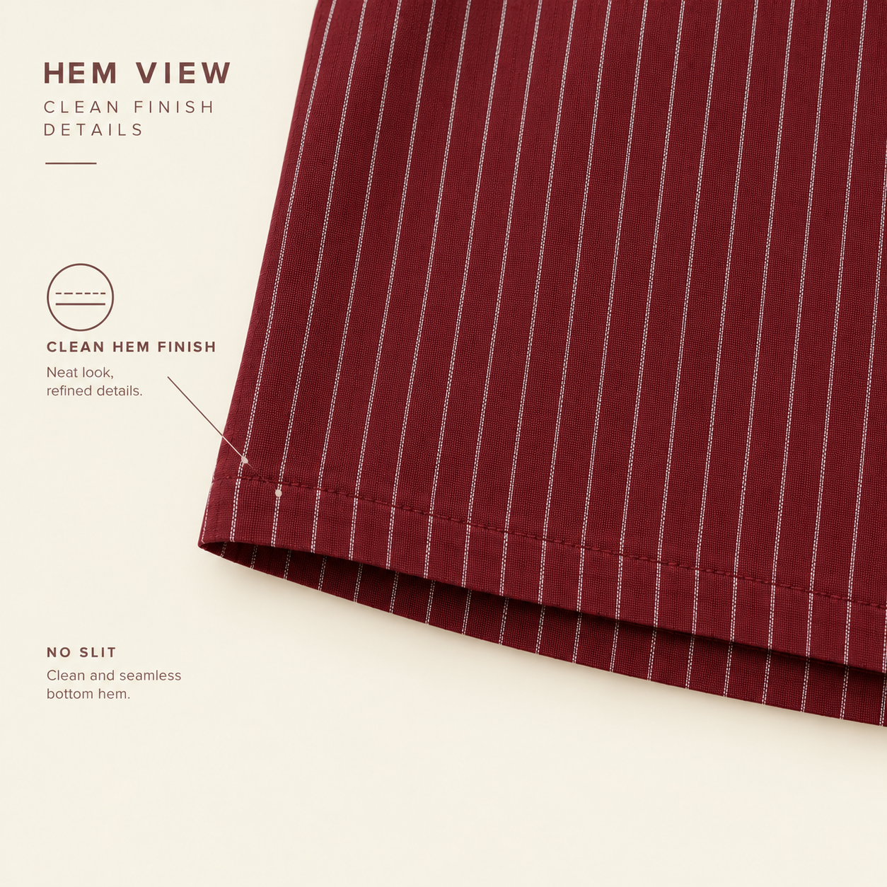 Burgundy Pinstripe Classic Boxy Shirt thumbnail 4