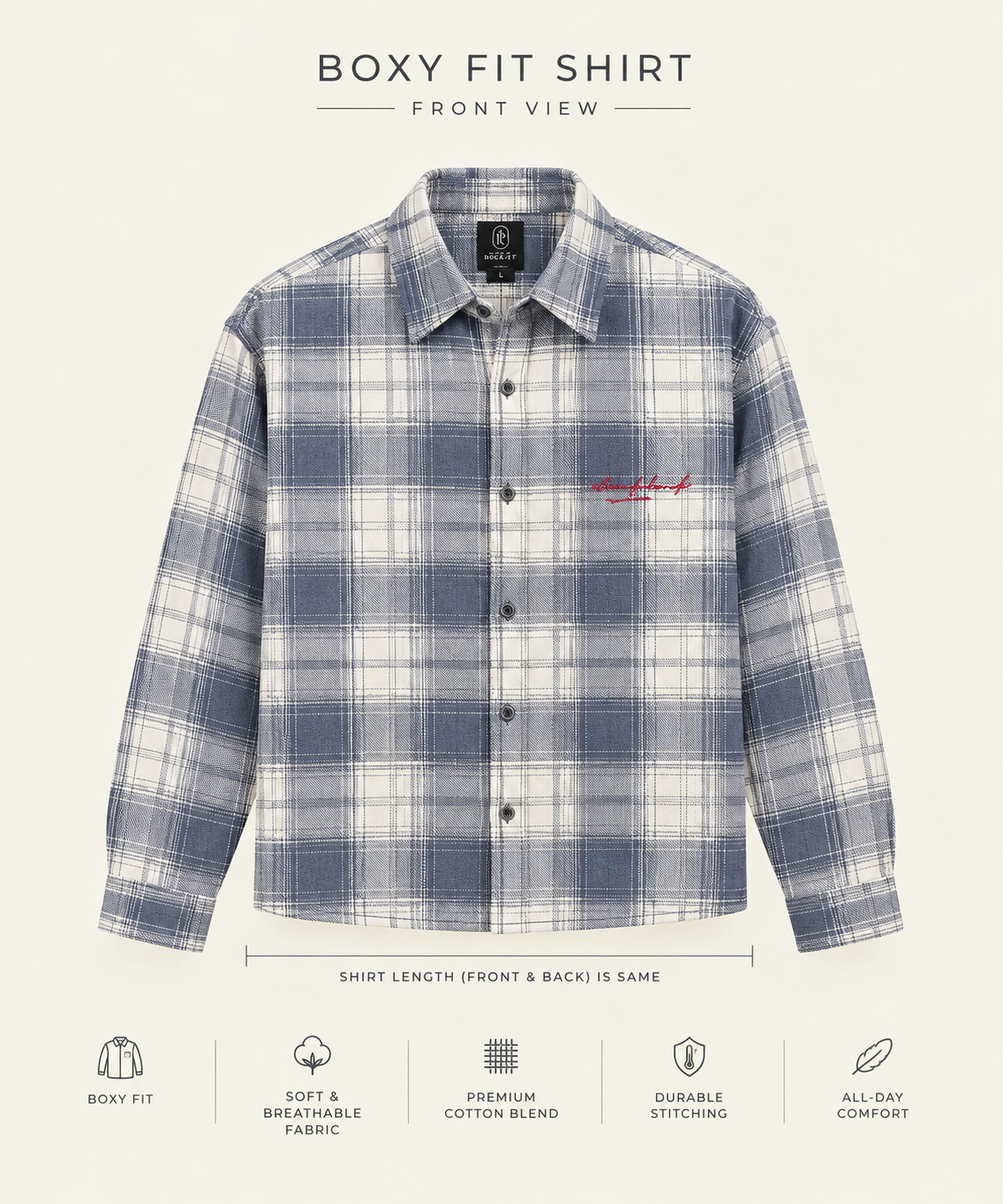 Boxy Signature Grey shirt