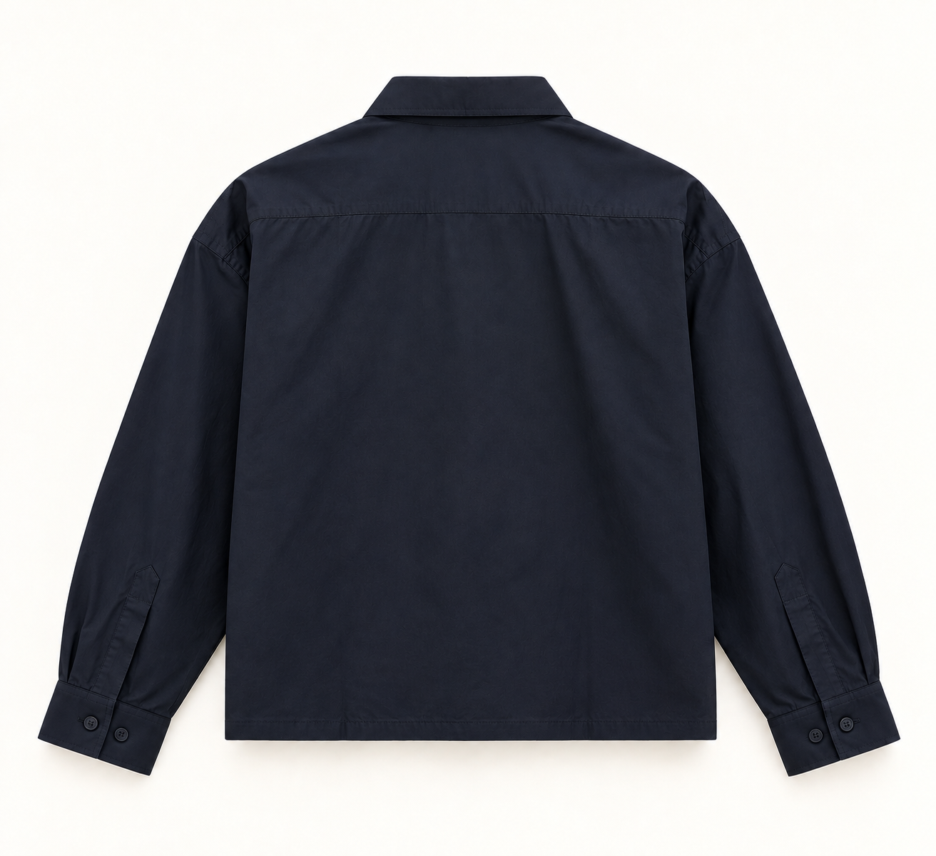 Navy Solid Boxy Shirt thumbnail 2