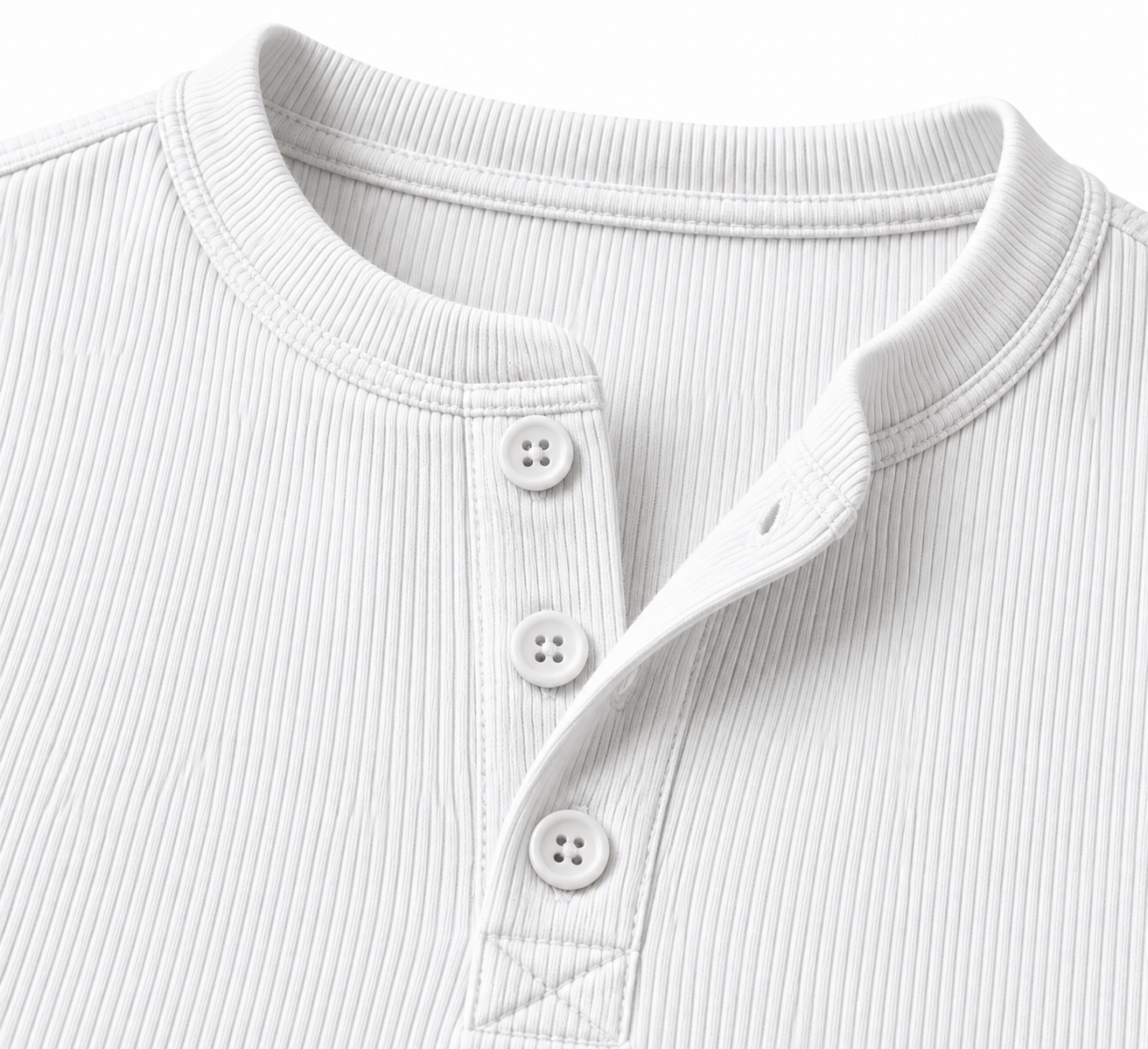 Powder White Henley thumbnail 4