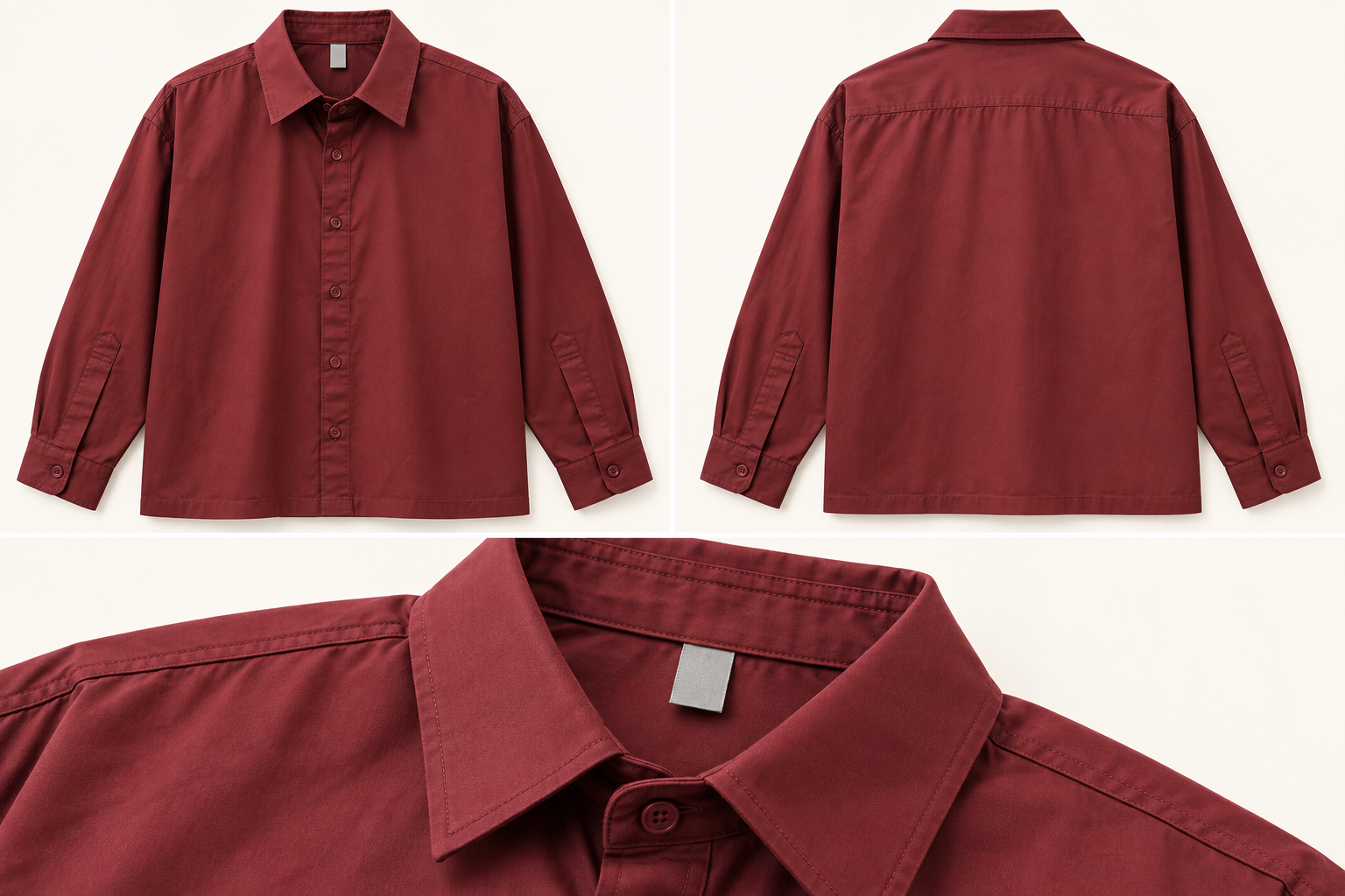 Crimson Boxy Shirt thumbnail 3