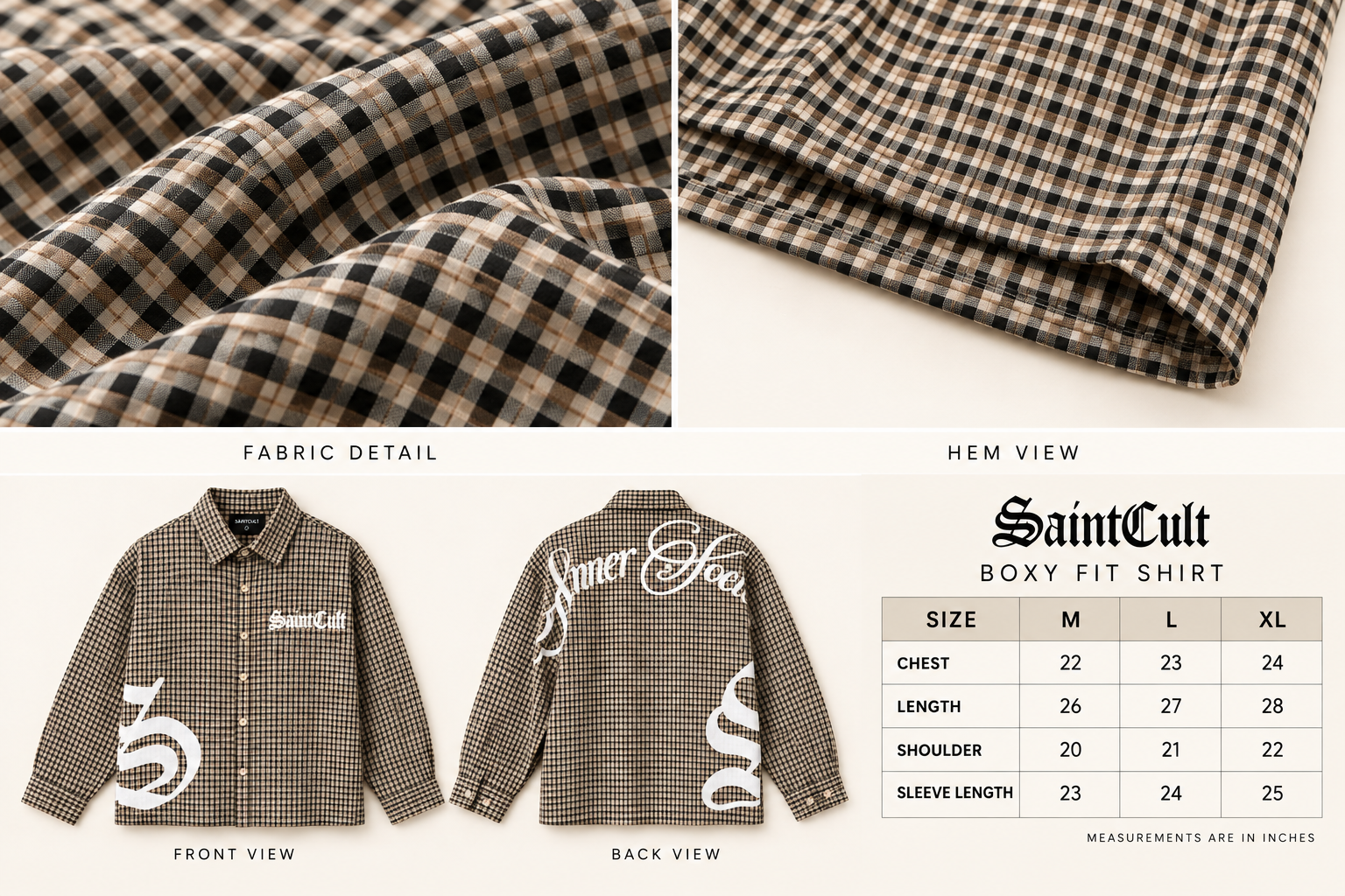 SaintCult Heritage Check Boxy Shirt thumbnail 5