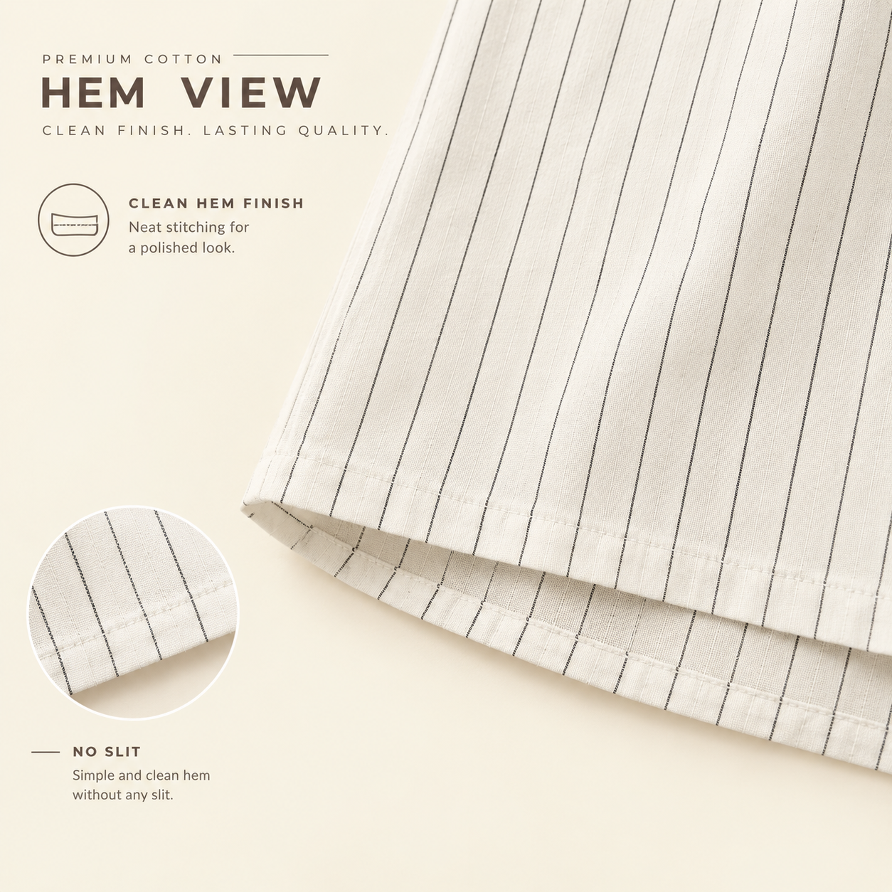 Ivory Pinstripe Classic Shirt thumbnail 4