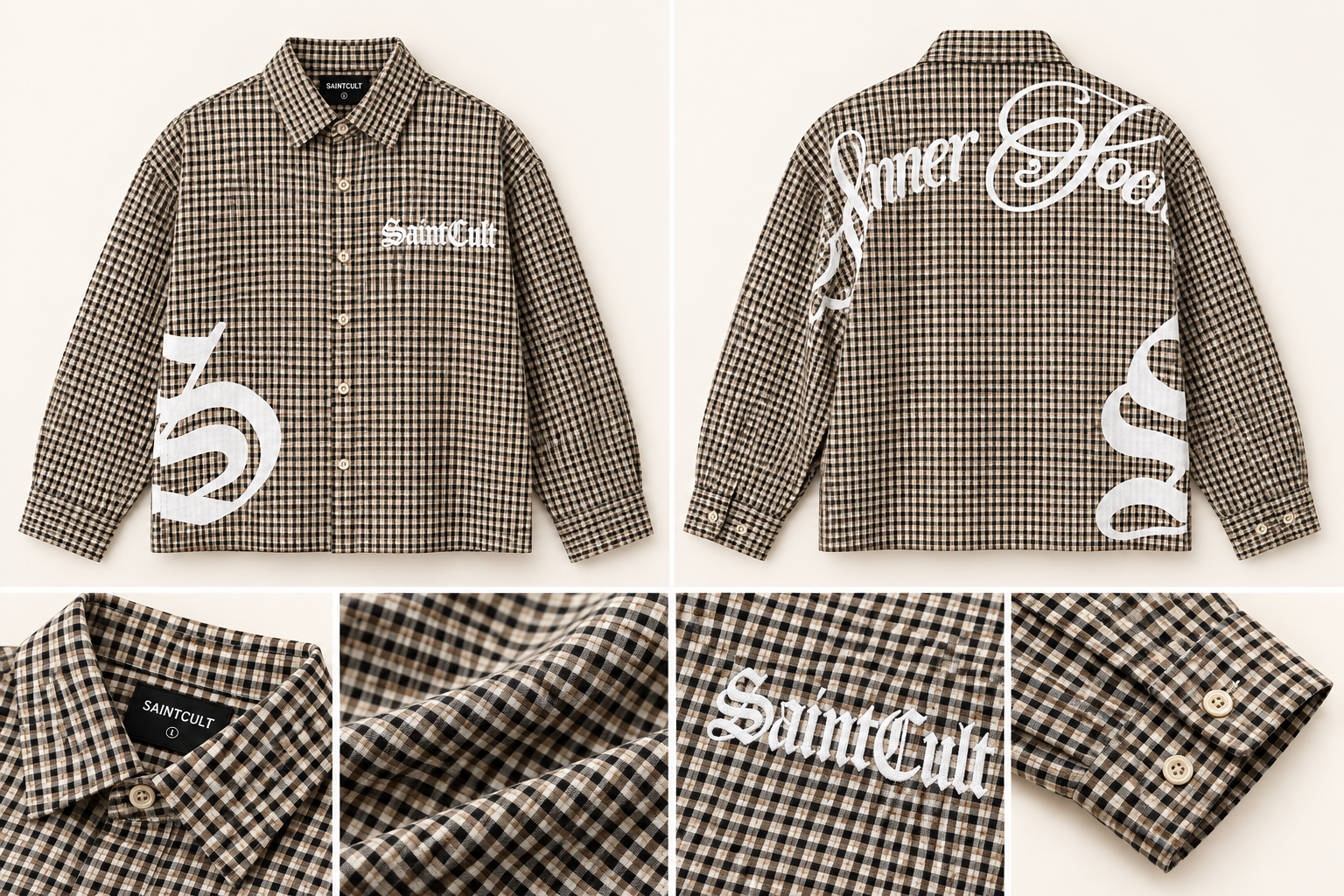 SaintCult Heritage Check Boxy Shirt thumbnail 2