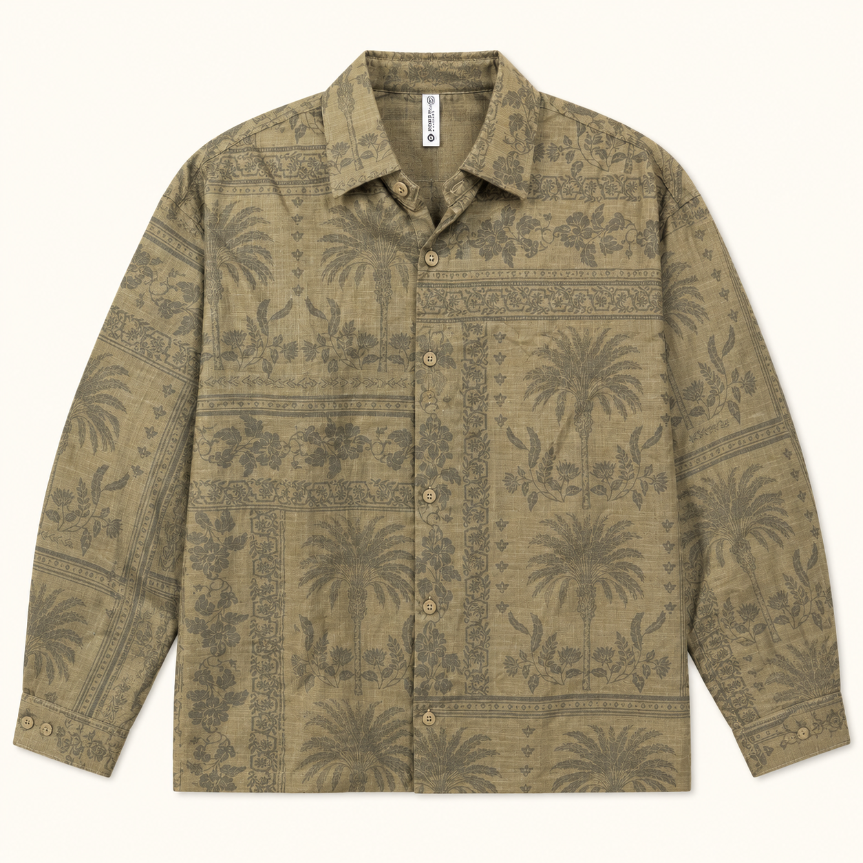 Olive Heritage Boxy Shirt