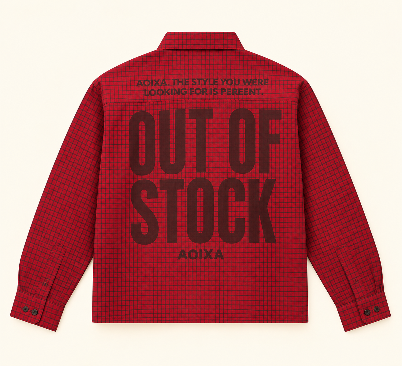 Scarlet Grid Boxy Shirt thumbnail 5