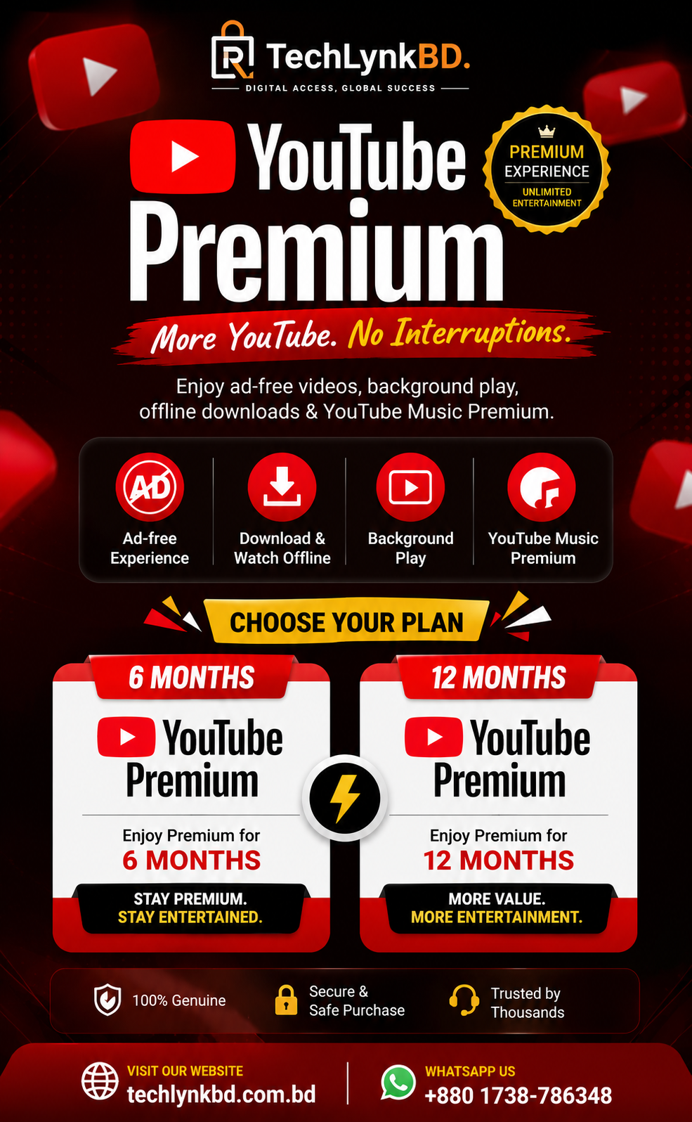 YouTube Premium 12 Month