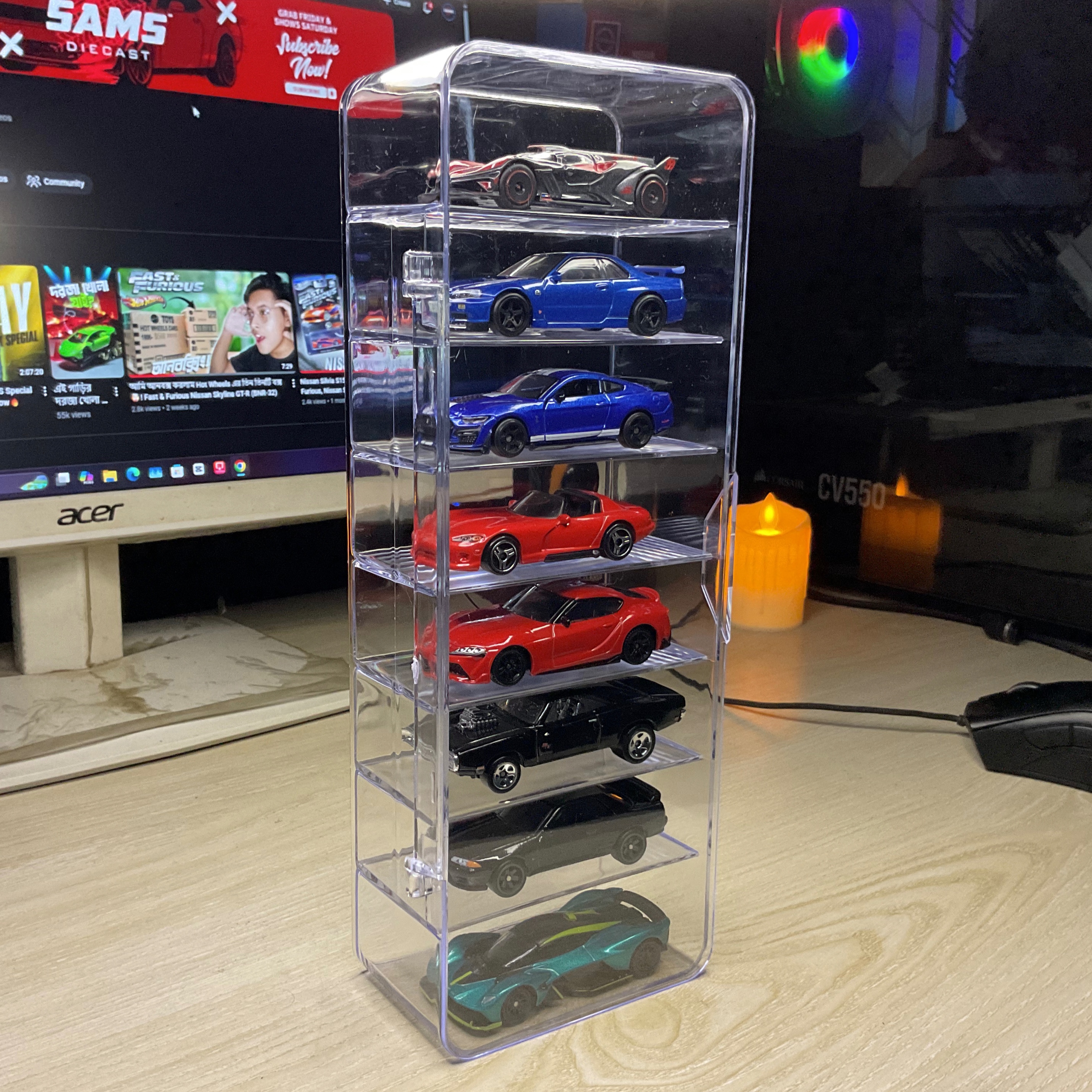 1:64 Clear Acrylic Display Case (8 Slot) Imported thumbnail 4