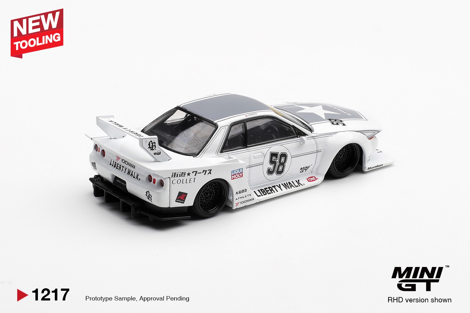 MINI GT #1217 || Nissan Skyline GT-R R32 LB-Kaido Works TAS 2025 1:64 - CH thumbnail 2