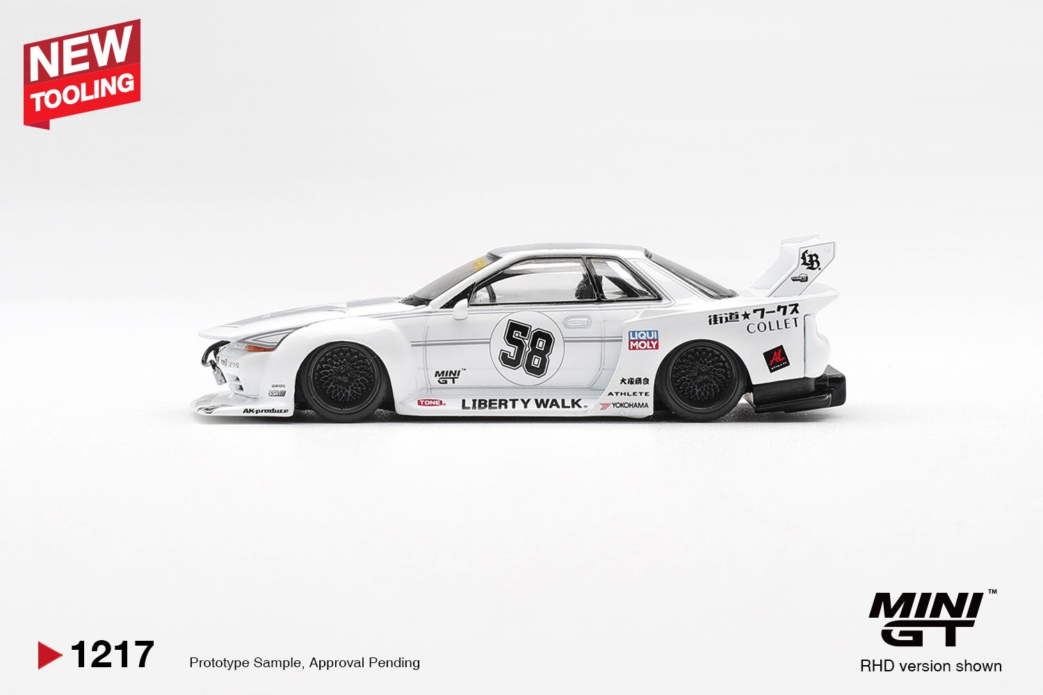 MINI GT #1217 || Nissan Skyline GT-R R32 LB-Kaido Works TAS 2025 1:64 - CH thumbnail 3