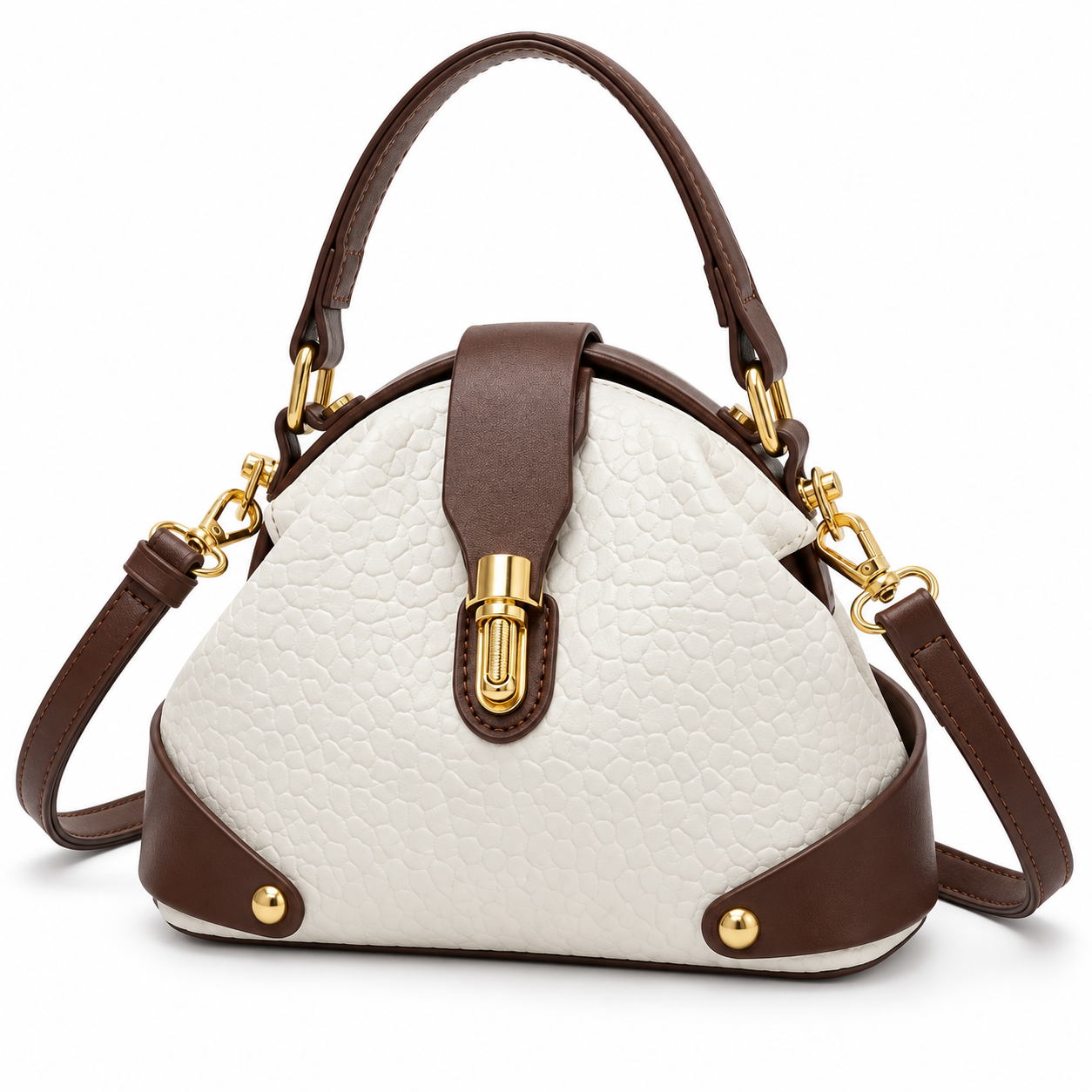 Textured Dome Handbag & Crossbody Bag