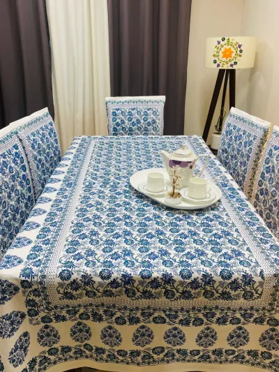Neela (নীলা) - Pure Hand Block Pattern Table Cloth_img_1