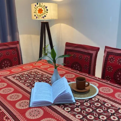 Richa (রিচা) - Elegant Artisan Block Print Tablecloth_img_3