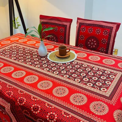 Richa (রিচা) - Elegant Artisan Block Print Tablecloth_img_2