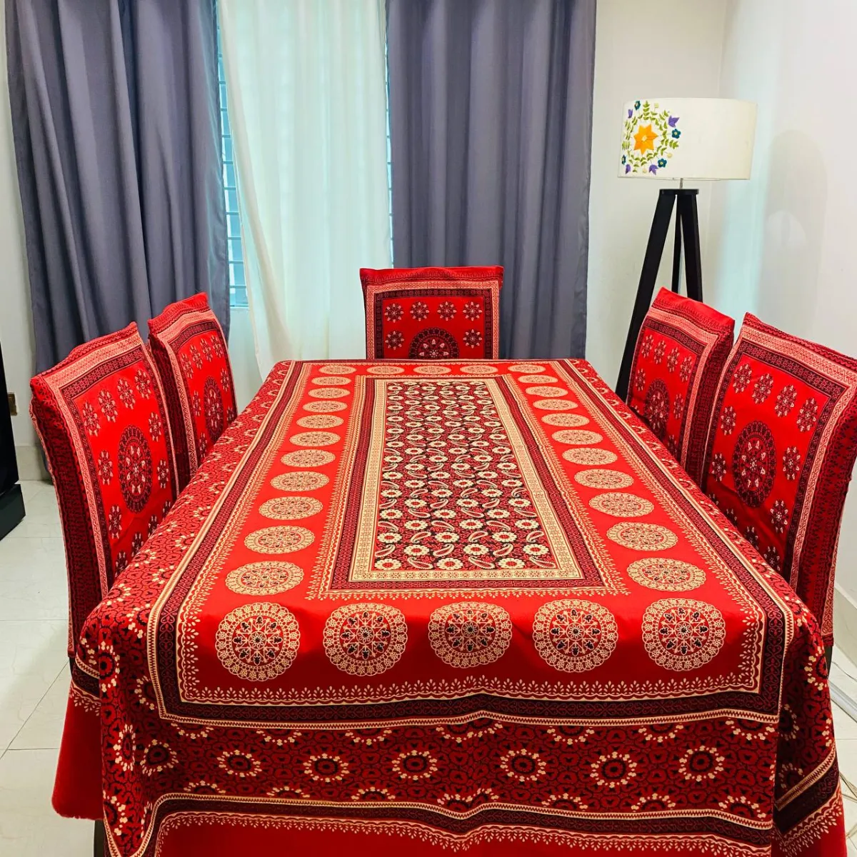 Richa (রিচা) - Elegant Artisan Block Print Tablecloth