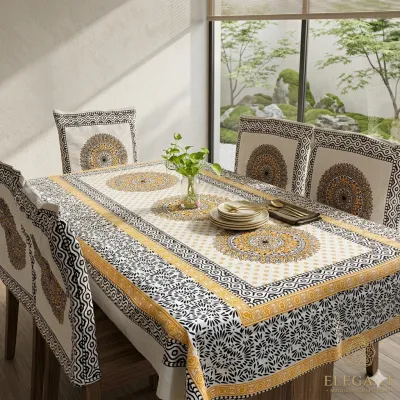 Nondita (নন্দিতা) - Radiant Hand Block Cotton Table Mat Set_img_0