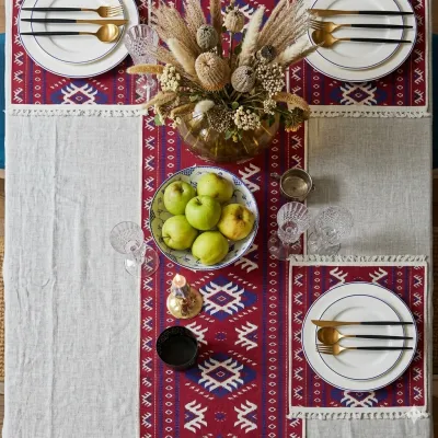 Borsha – Handcrafted Table Runner & 4 Placemat Set_img_2