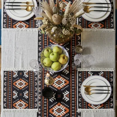 Aranya – Earthy Table Runner & 4 Placemat Set_img_3