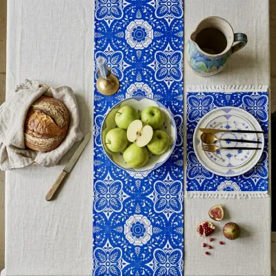 Bihongo – Elegant Block Runner & 4 Placemat Set_img_3