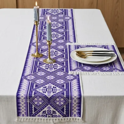 Tuli – Modern Block Runner & 4 Placemat Set_img_2