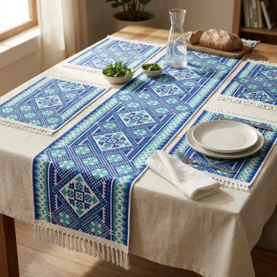 Sheuli – Soft Tone Runner & 4 Placemat Set_img_1