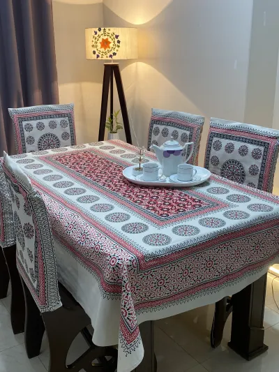 Sraboni (শ্রাবনী) - Hand Made Block Pattern Table Cloth_img_3