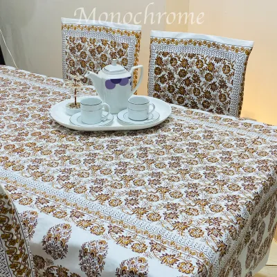 Urmi (ঊর্মি) – Graceful Block Print Dining Table Cloth_img_0