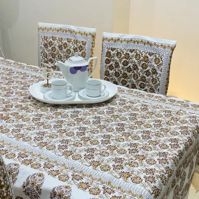 Brishti (বৃষ্টি) - Hand Block Table Cloth_img_1