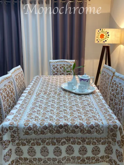 Urmi (ঊর্মি) – Graceful Block Print Dining Table Cloth_img_2