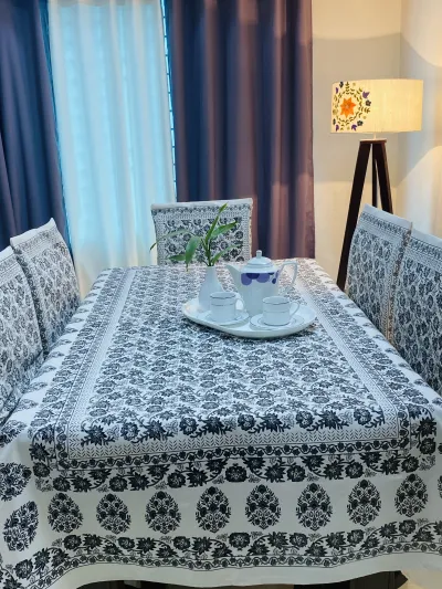 Sohini (সোহিনী) – Refined Hand Block Dining Table Cloth_img_1