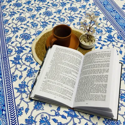 Keya (কেয়া) – Elegant Hand Block Pattern Table Cloth_img_1