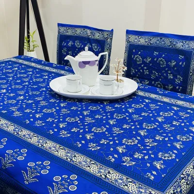 Alpona (আল্পনা) – Traditional Block Print Table Cloth_img_1