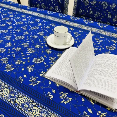 Alpona (আল্পনা) – Traditional Block Print Table Cloth_img_2