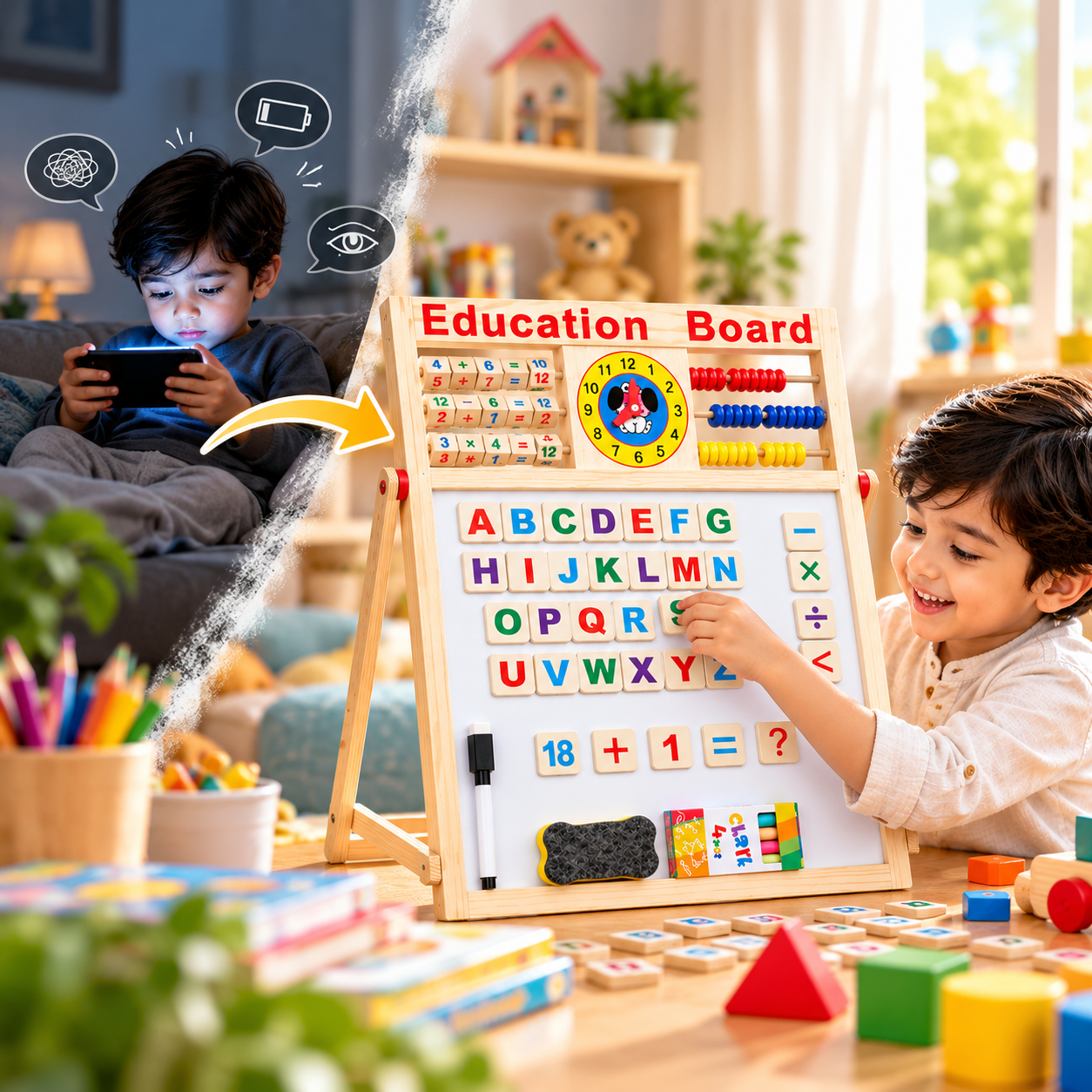 Double Sided Educational Multipurpose Writing Board