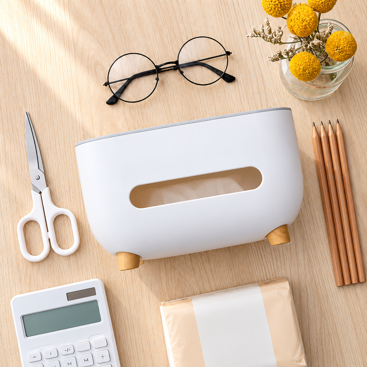 Multi-Function Tissue Box Organizer with Phone Stand_img_4