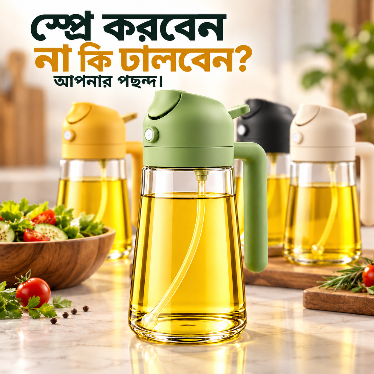 2-in-1 Oil Spray & Dispenser Bottle | kinvani_img_2