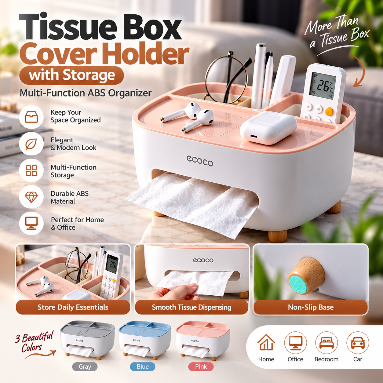 Multi-Function Tissue Box Organizer with Phone Stand_img_6