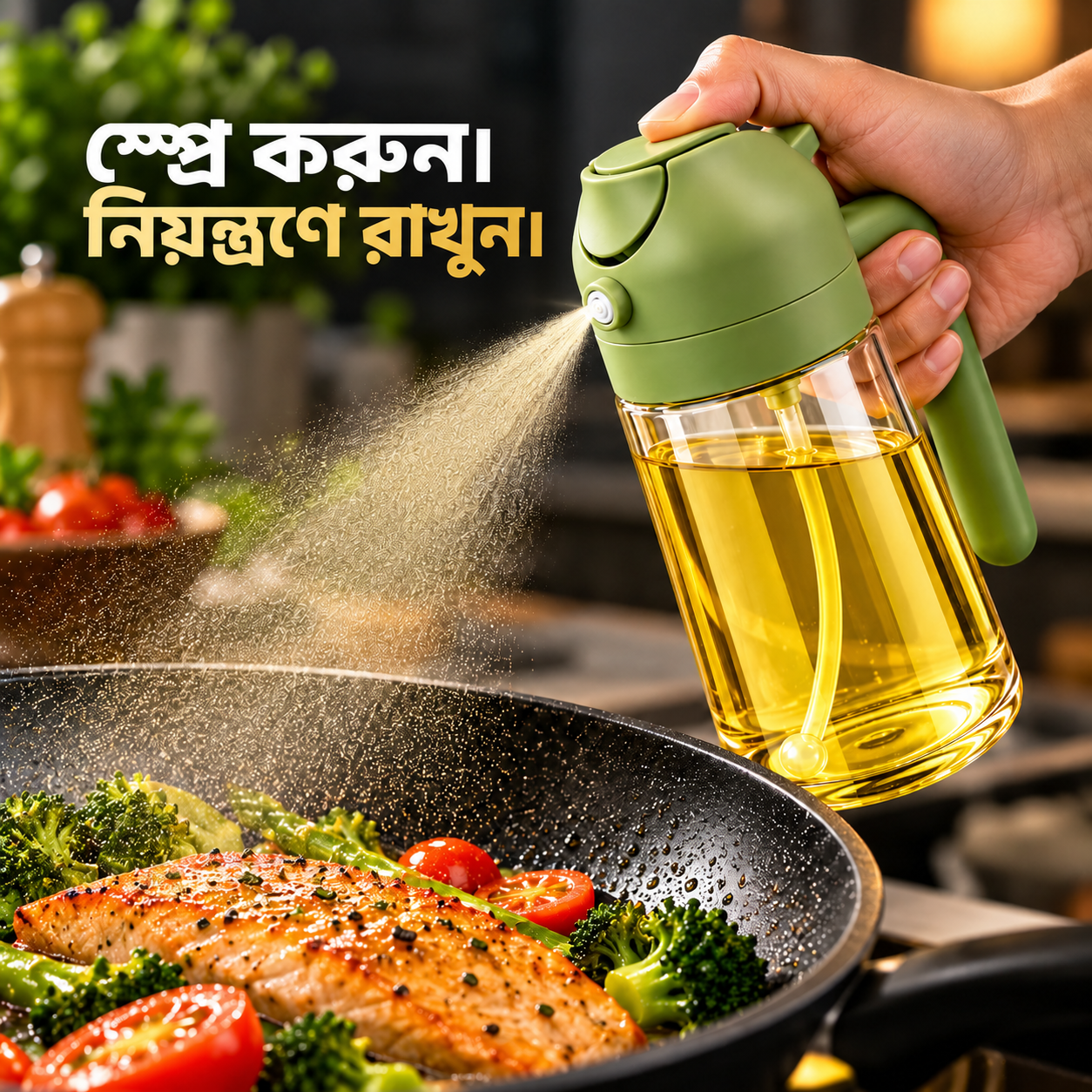 2-in-1 Oil Spray & Dispenser Bottle | kinvani_img_4