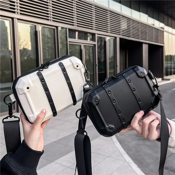 Mini Suitcase Crossbody Bag – Hard Shell Retro Trunk Style Shoulder Bag for Men & Women