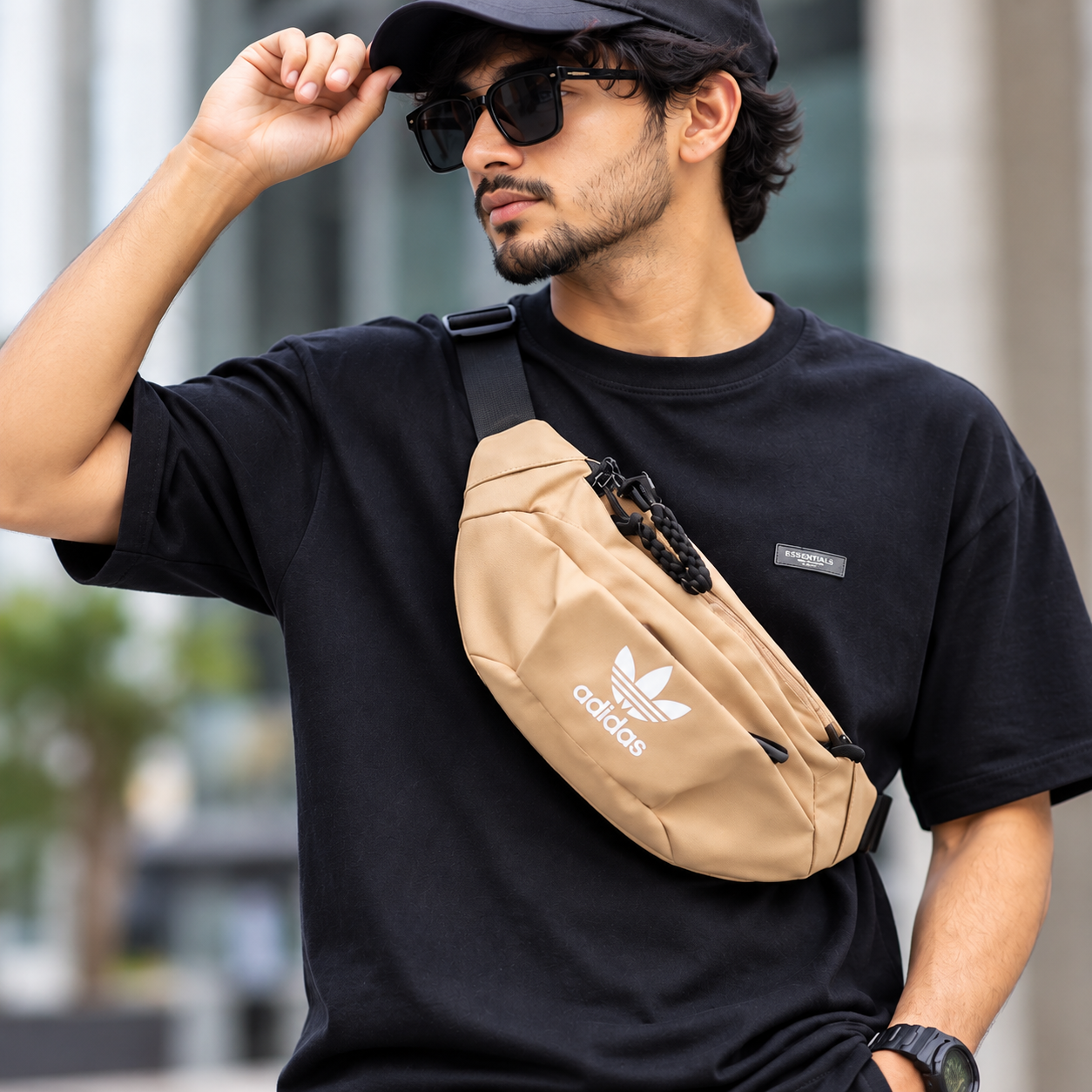 Premium Beige Bag for Men | Waist & Crossbody Bag
