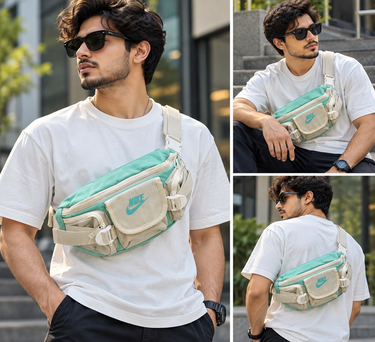 Nike Crossbody Belt Bag | Multi-Pocket Chest/Waist Bag for Men