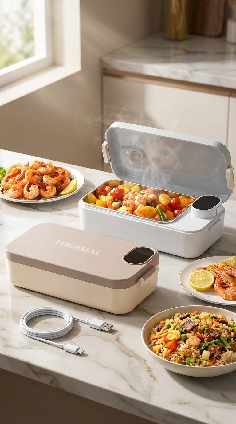 Portable Rechargeable Electric thermal Lunch box thumbnail 3