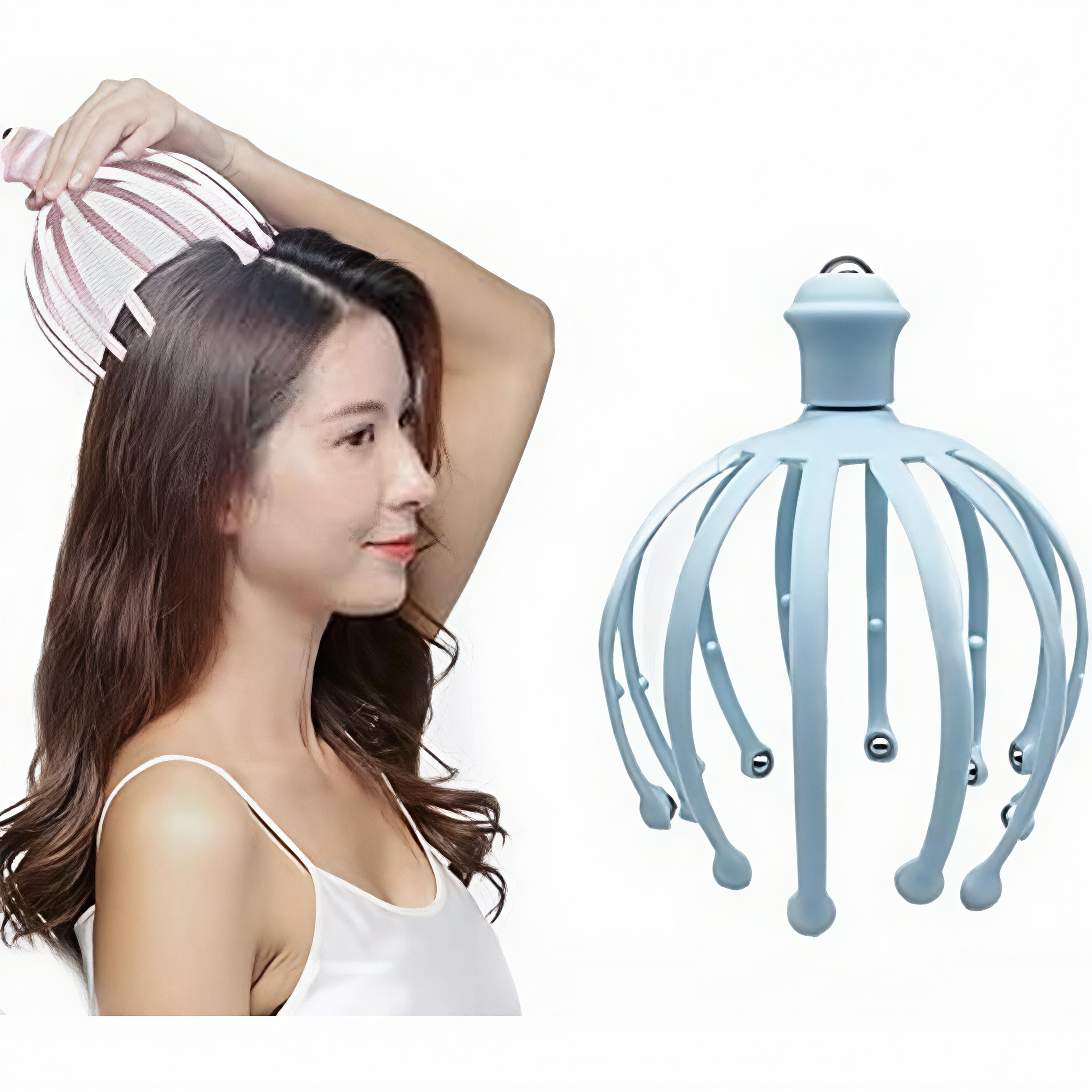 360° Handheld Scalp Massager - Rolling Steel Ball Head Massager for Stress Relief