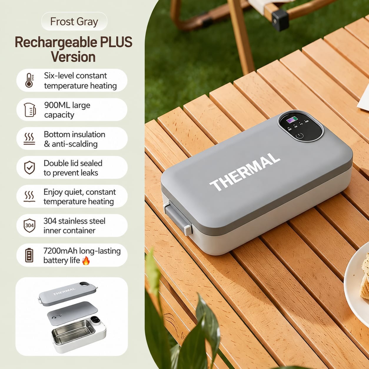Portable Rechargeable Electric thermal Lunch box thumbnail 7