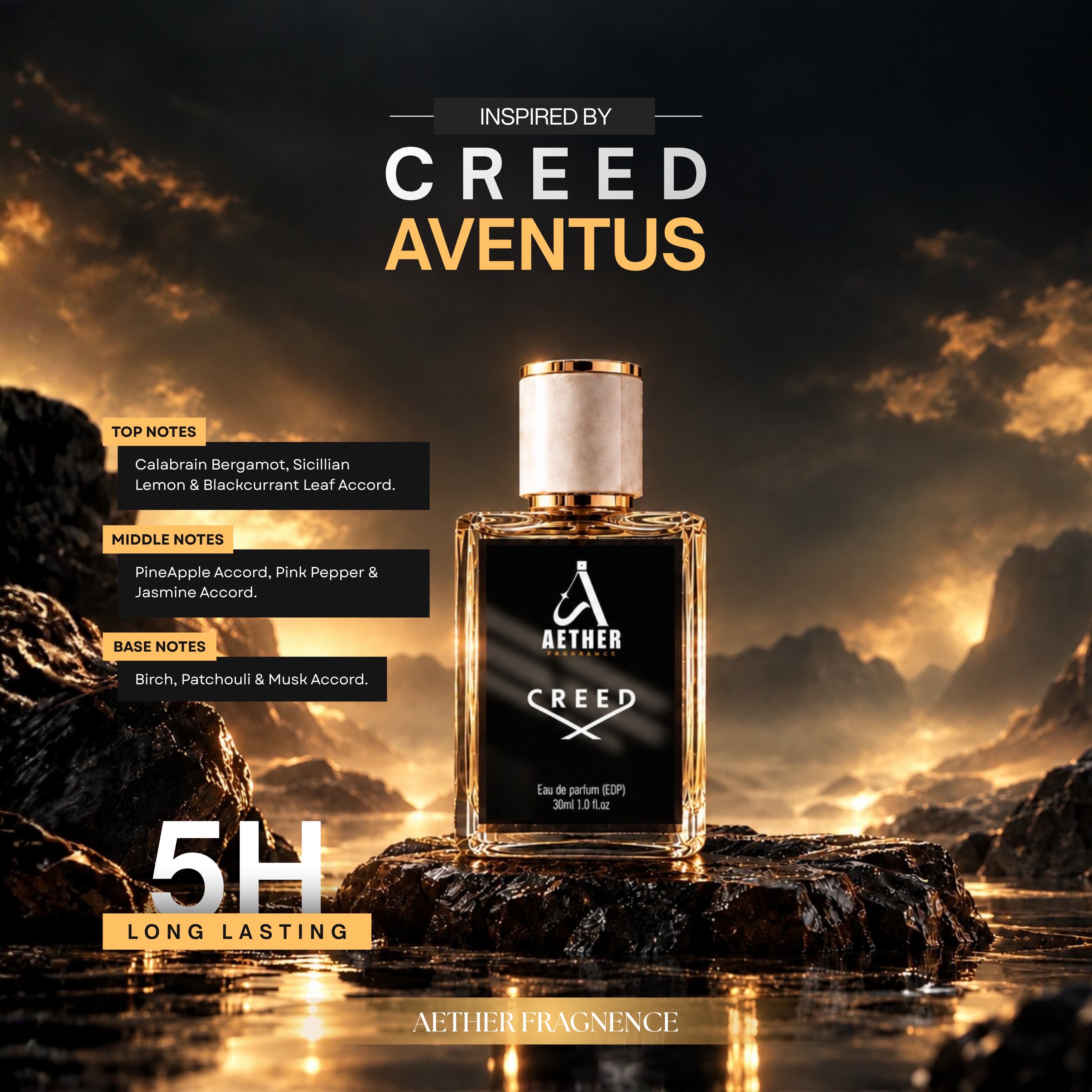 Aventor EDP- Men | Inspired by Creed Aventus – Aether Fragrance
