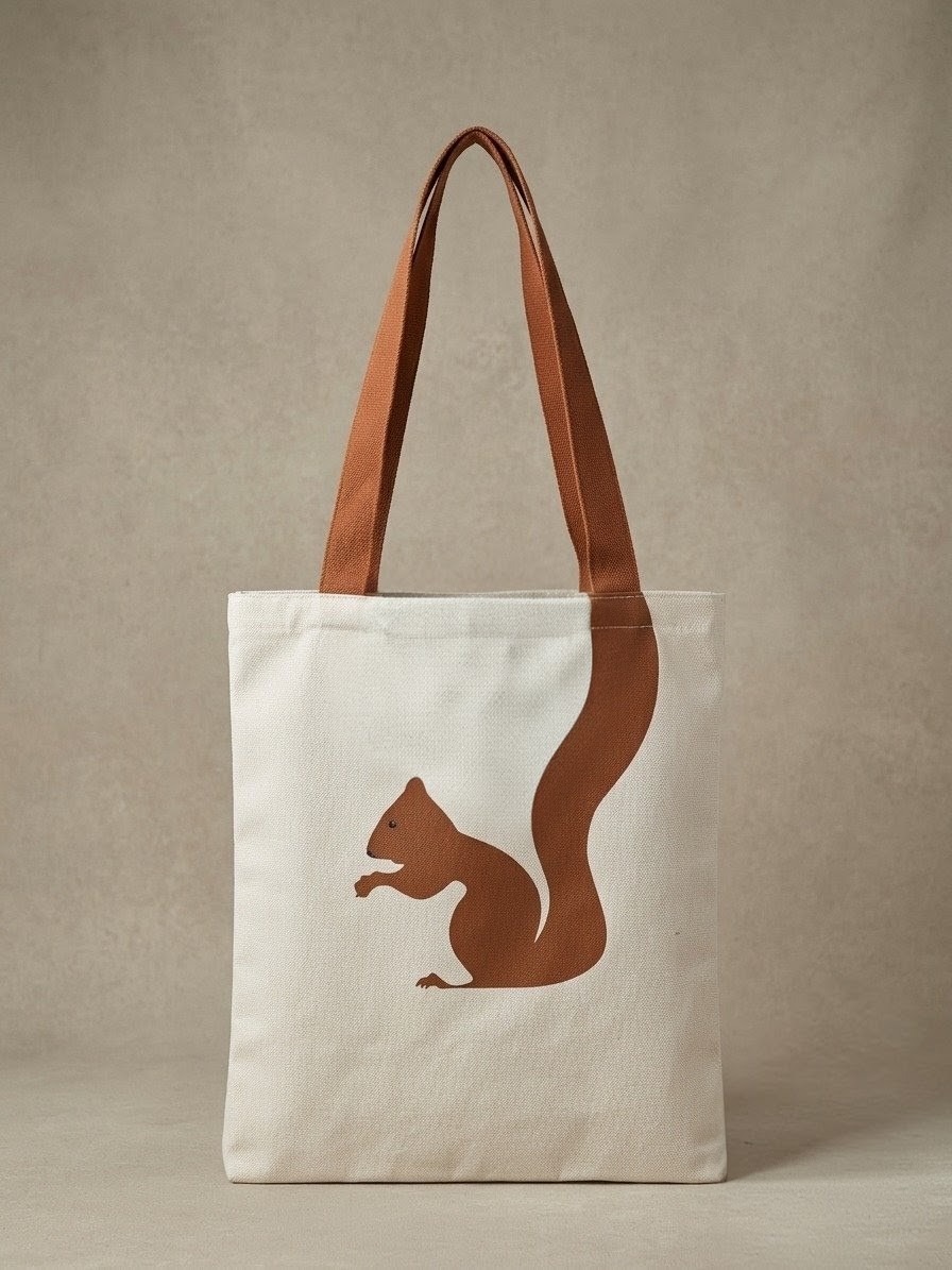 "The Squirrel" Canvas Tote Bag