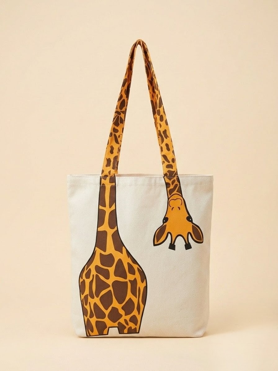 "The Giraffe" Canvas Tote Bag