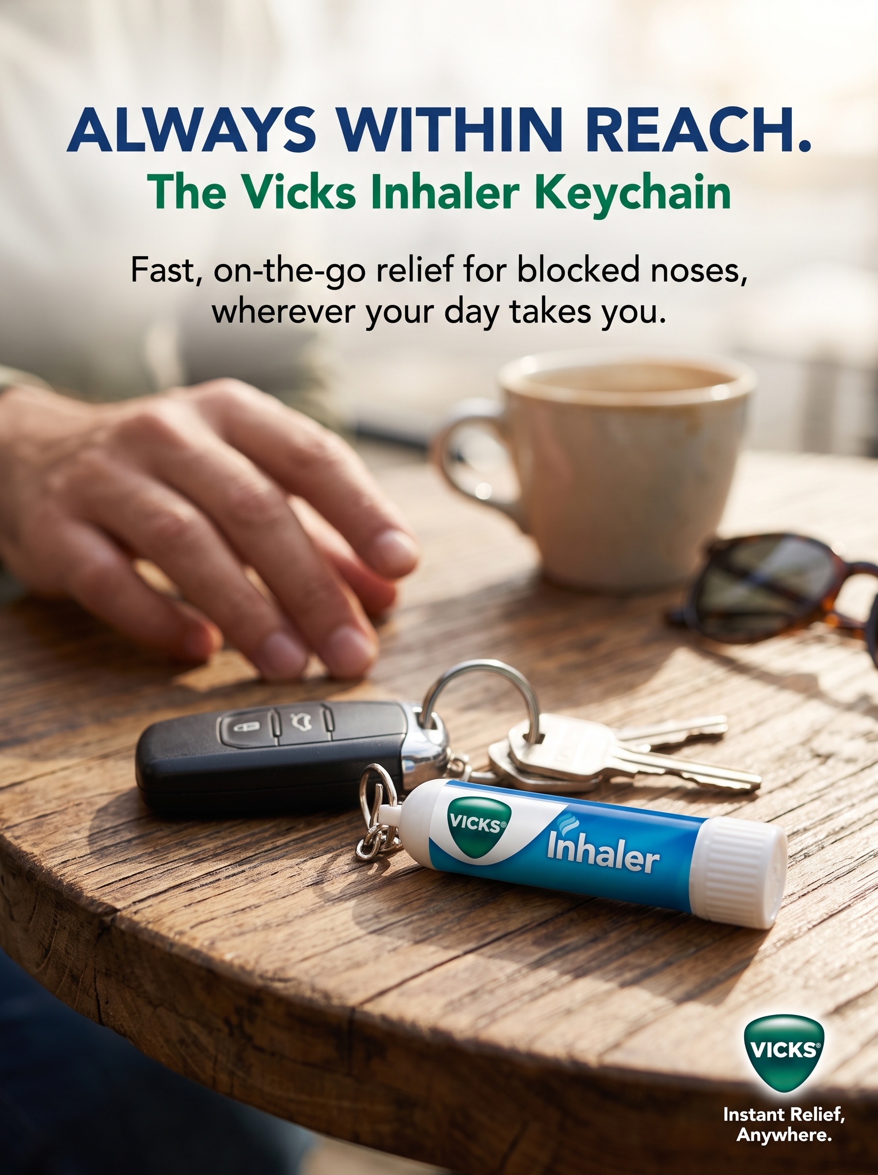 Vicks Inhaler Keychain - On-the-Go Nasal Relief